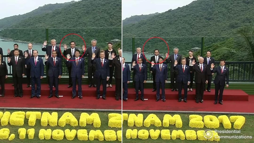 โฆษกรัฐบาล ชี้แจง ภาพหมู่กับผู้นำเอเปคปี 60 นายกฯ ร่วมโบกมือ แต่ลดมือลงก่อน