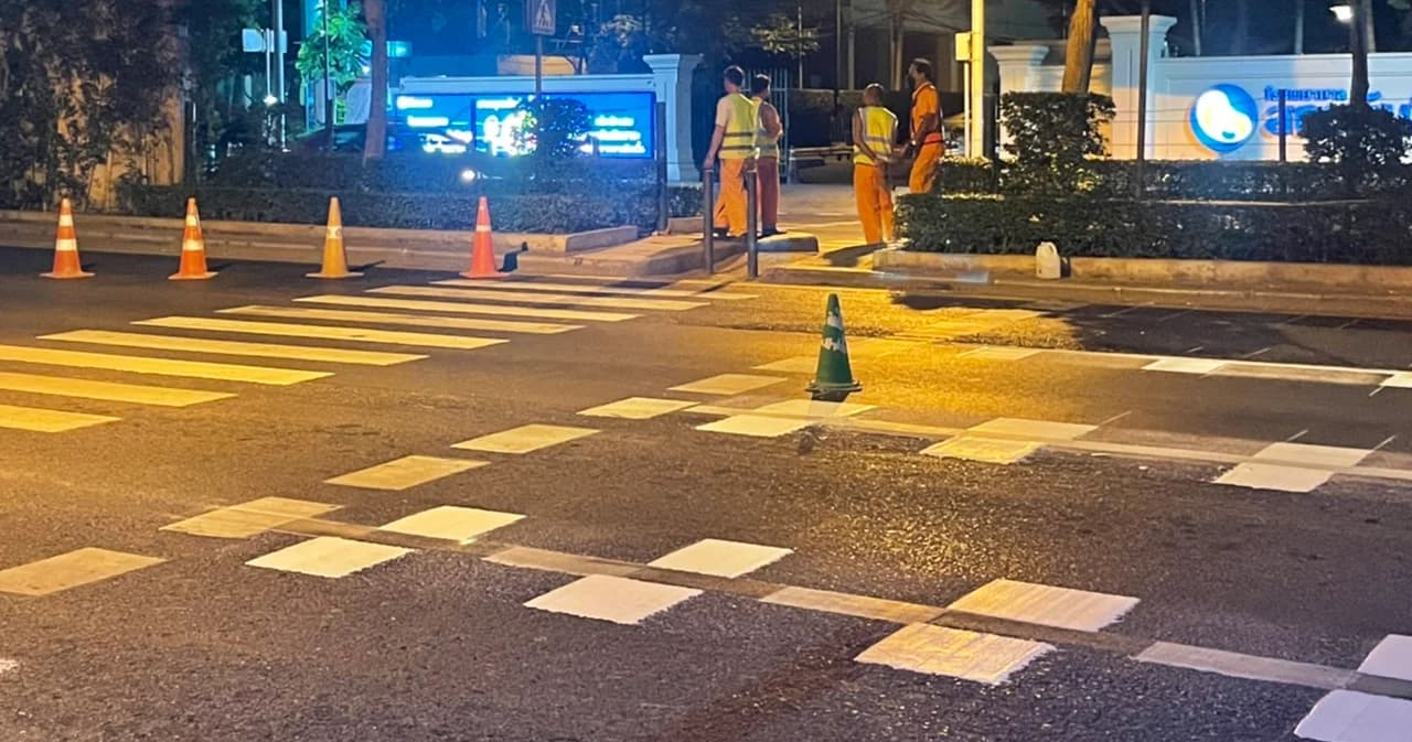 กทม. ตีเส้นนูนชะลอความเร็วใกล้จุดรถชนหมอกระต่าย