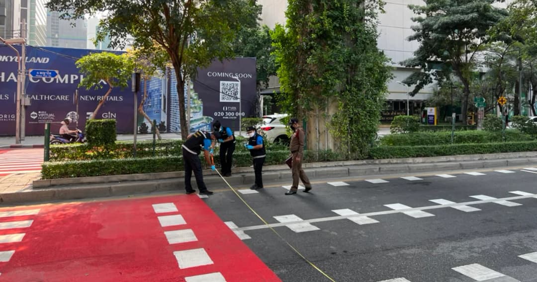 พฐ.ลงตรวจทางม้าลายครั้งแรกหลังเกิดเหตุรถชน ‘หมอกระต่าย’