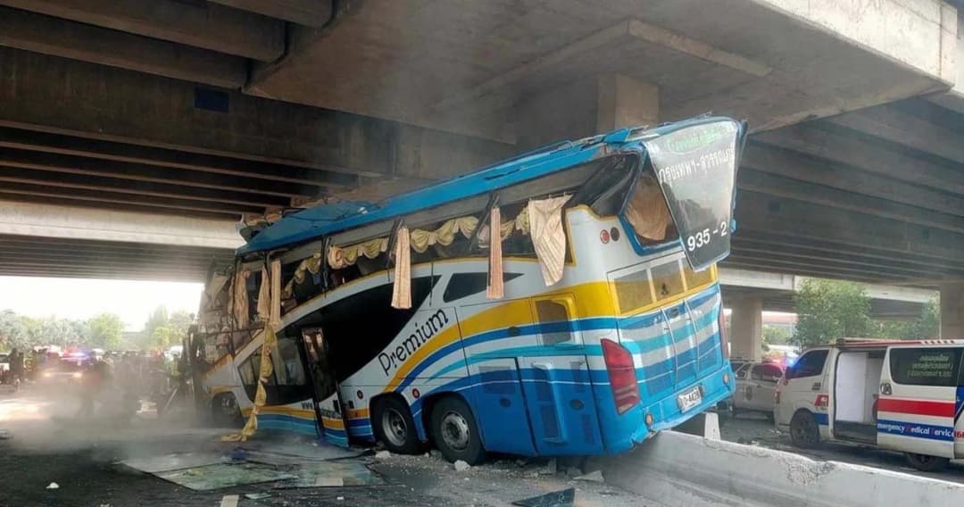 คปภ.แจ้งครอบครัวผู้เสียชีวิต เหตุรถทัวร์ชนตอม่อ จ.สระบุรี รับค่าสินไหมคนละ 1.1 ล้านบาท