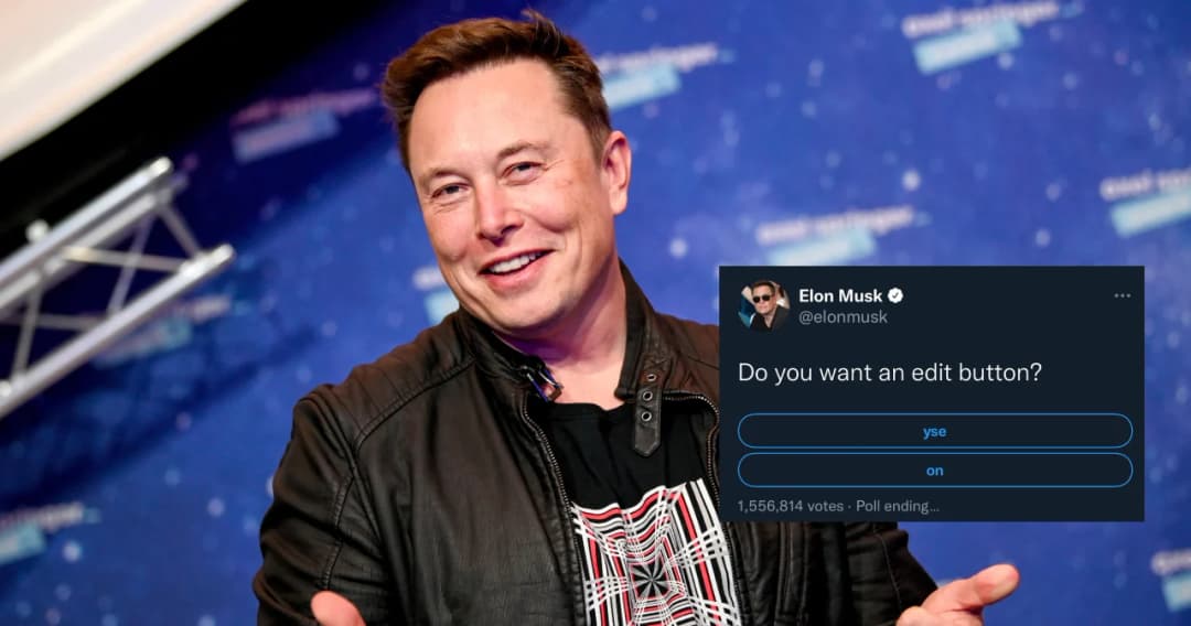 ประเดิมบทผู้ถือหุ้นใหญ่ ‘อีลอน มัสก์’ ตั้งทวีตถาม ต้องการปุ่ม ‘แก้ไข’ บนทวิตเตอร์ไหม