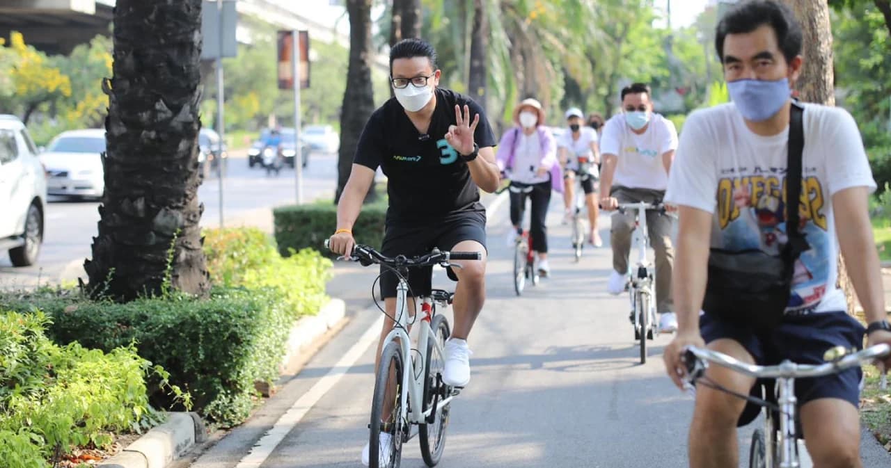 สกลธี ชูนโยบาย สร้างทางจักรยานเพิ่ม หวังลดปัญหาจราจรใน กทม. หนุนคนใช้เชื่อมต่อสู่ขนส่งสาธารณะหลัก