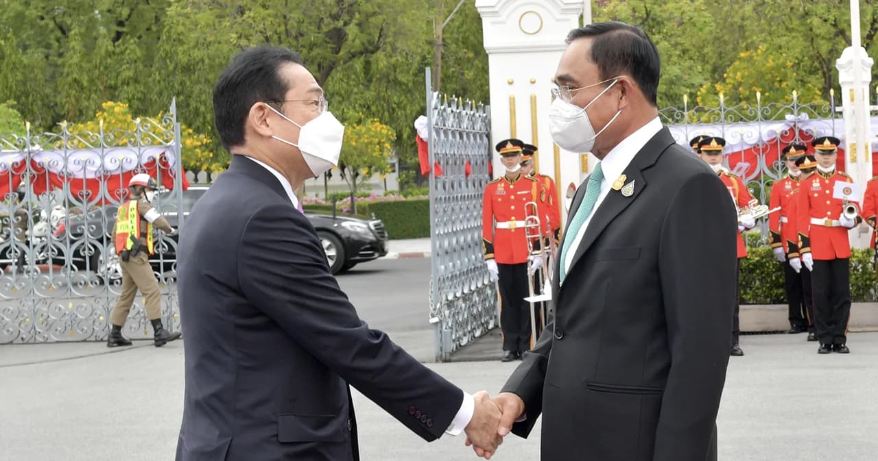 พล.อ.ประยุทธ์ เปิดทำเนียบรับ นายกฯ ฟูมิโอะ ยกระดับความเป็นหุ้นส่วนทางยุทธศาสตร์ไทย-ญี่ปุ่น