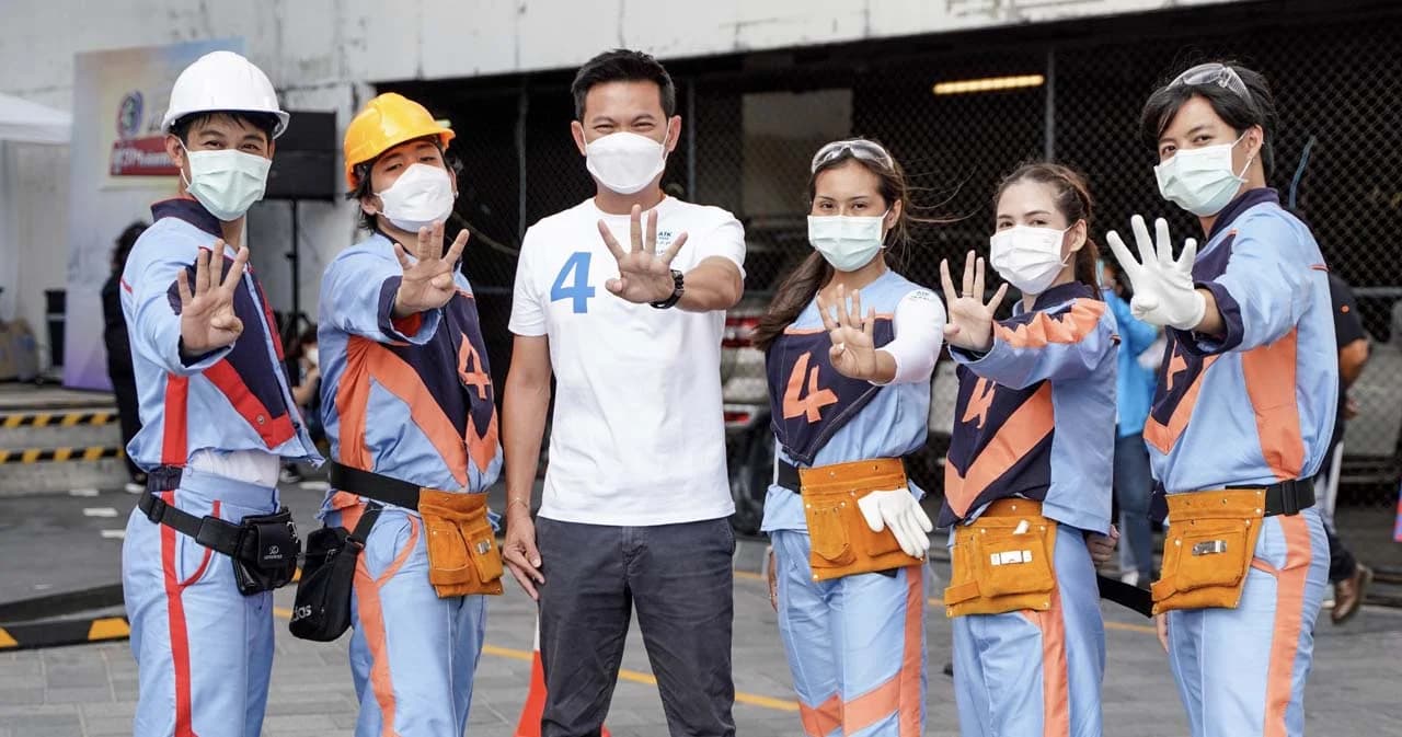 ‘สุชัชวีร์’ ซ้อมเข้าศาลาว่าการ กทม. ดินแดง ปล่อยทีม Power 4 ช่วยหาเสียง