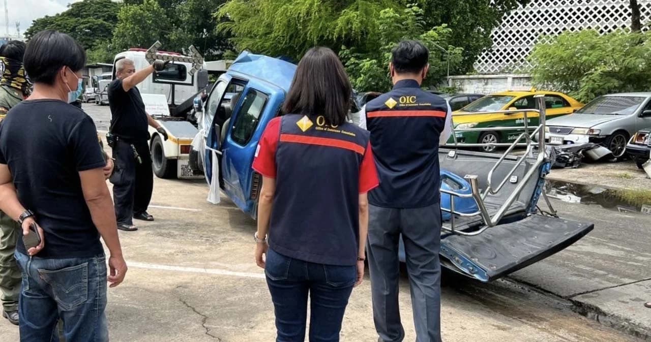 คปภ. ช่วยเหลือประกันภัย เหตุกระบะชนเสาไฟฟ้าโค้งอันตราย พบรถเกิดเหตุ มีแค่ประกันพ.ร.บ.