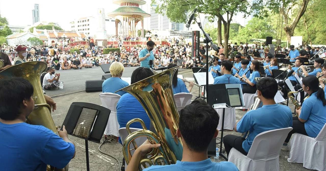 ดนตรีในสวนสุขภาพสมาคมแต้จิ๋วประชาชนร่วมคึกคัก ผู้ว่าฯ กทม.ร่วมงานชมเอกชนเปิดพื้นที่ให้ทำกิจกรรม