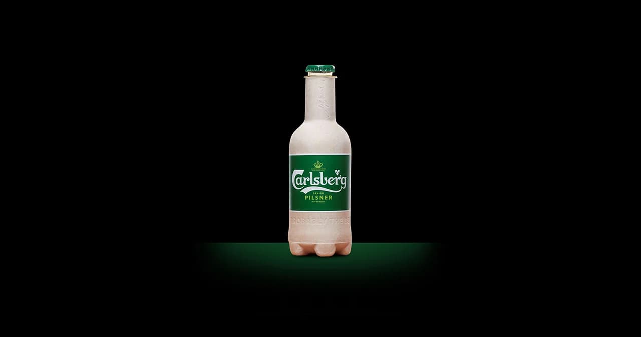Carlsberg เริ่มทดสอบใช้จริง ขวดเบียร์ทำจากไฟเบอร์ รีไซเคิลได้ 100%