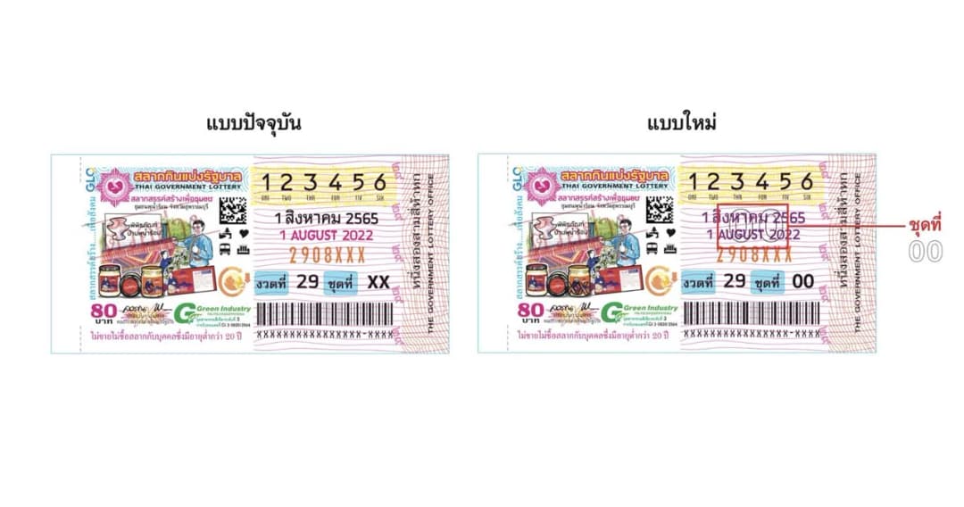 งวด 1 ส.ค. 65 พิมพ์สลากรูปแบบใหม่ ‘เลขชุดทับงวดวันที่’ หวังแก้ปัญหาสลากทิพย์