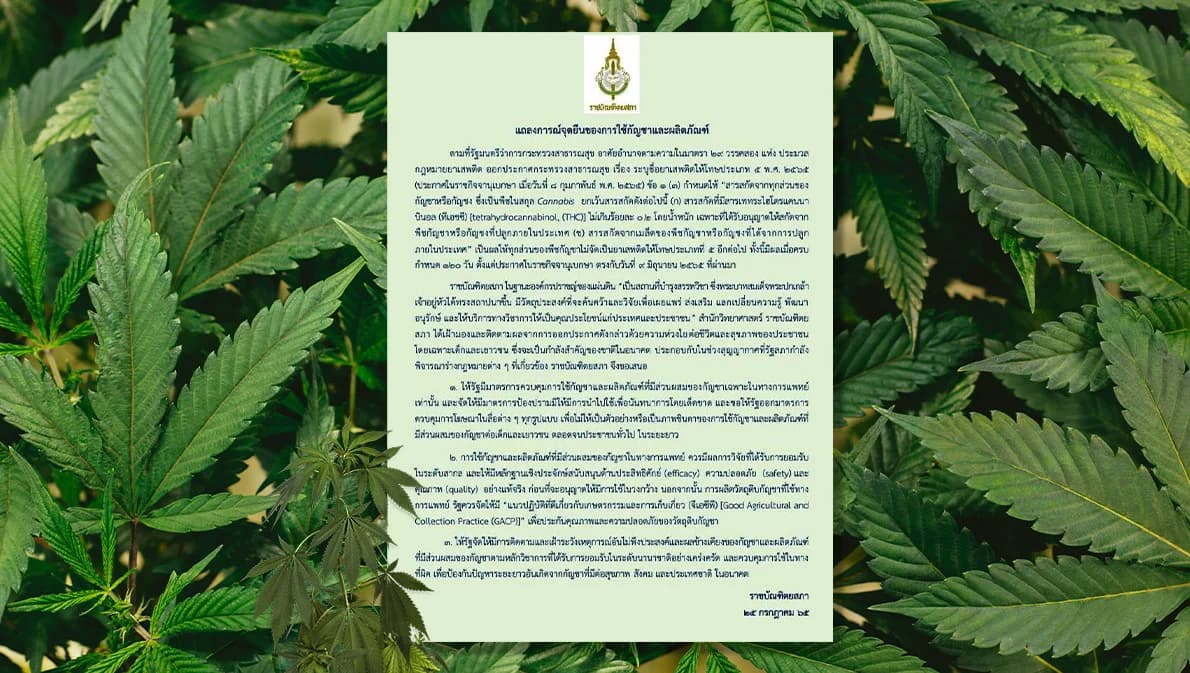 ‘ราชบัณฑิตยสภา’ ออกแถลงการณ์เรียกร้อง 3 ข้อแสดงจุดยืนการใช้กัญชาและผลิตภัณฑ์