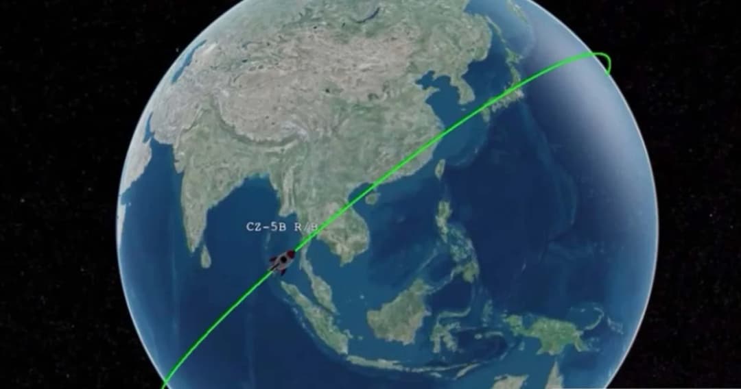 GISTDA แจ้งเตือนชิ้นส่วนจรวด ‘ลองมาร์ช 5 บี’ ตกสู่โลก 31 ก.ค.นี้ อาจกระทบไทย