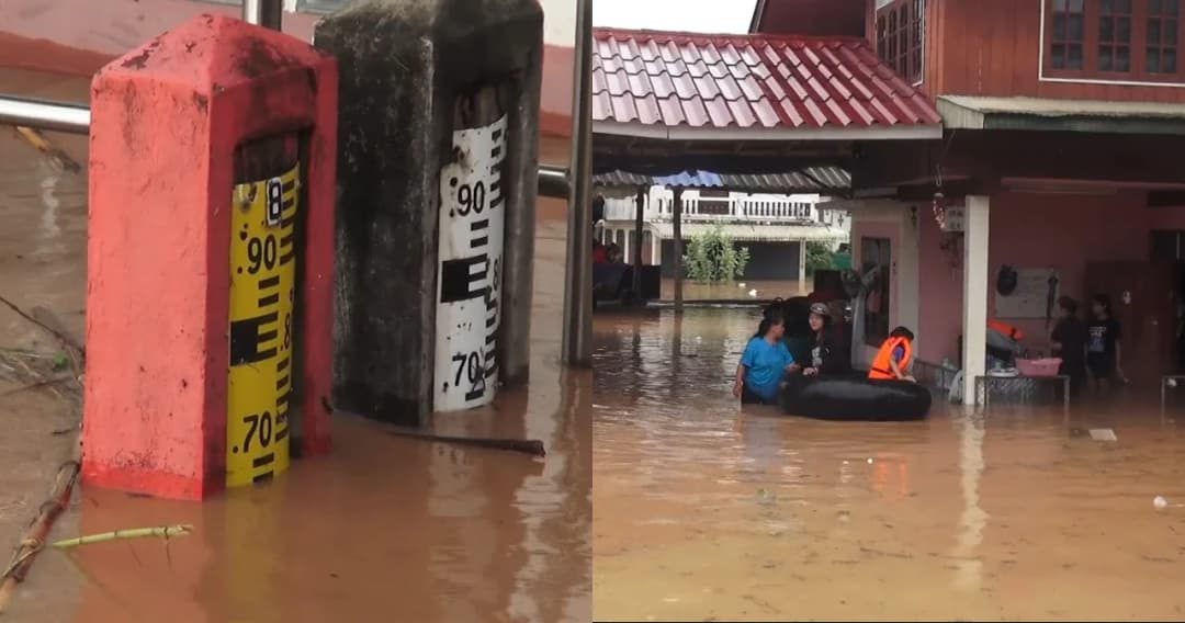 น้ำท่วมในรอบ 16 ปี อ.ท่าวังผา น่าน อ.เมือง น้ำเลยจุดวิกฤตแล้ว 7 เมตร จากอิทธิพล พายุมู่หลาน
