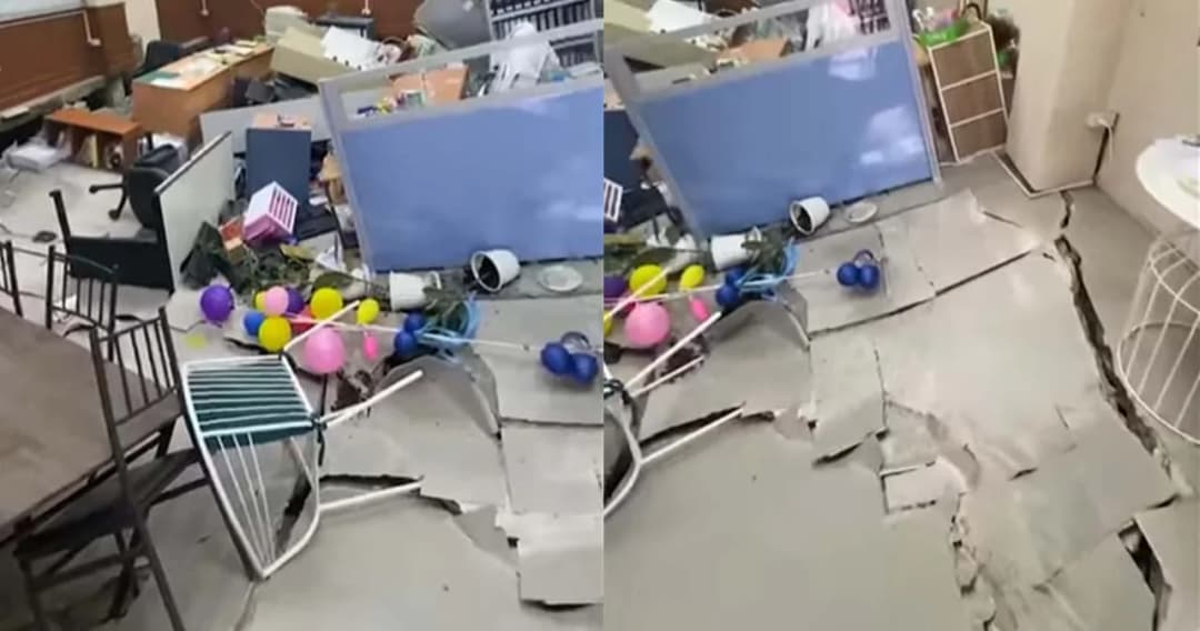 ผกก.สน.หัวหมาก เผยหลังมีคลิปพื้นอาคารเก่าทรุด เป็นเหตุที่เกิดขึ้นเมื่อวานนี้ ไม่มีผู้บาดเจ็บ-สั่งปิดใช้งานแล้ว