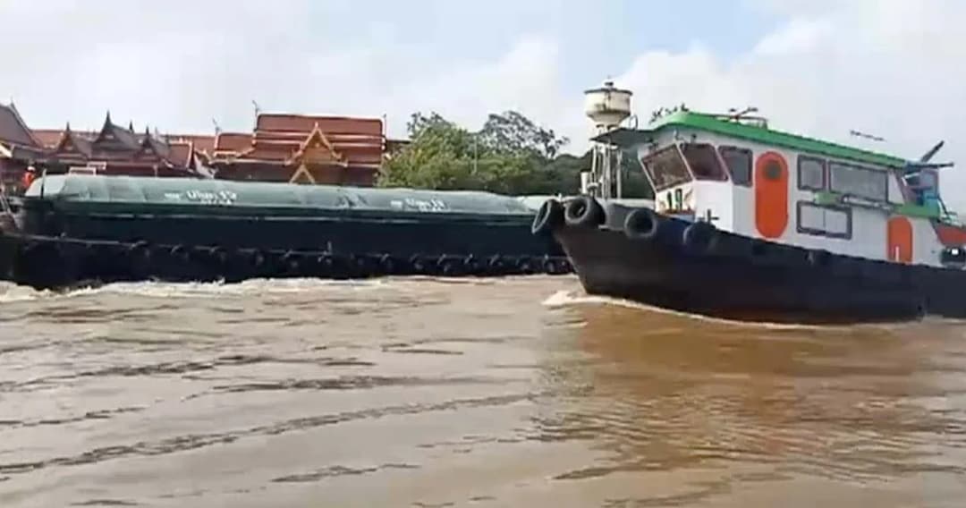 กรมเจ้าท่าสั่งงดเดินเรือลากจูงผ่านเจ้าพระยา – ป่าสัก ช่วงกลางคืน (ชั่วคราว) ป้องกันอันตรายช่วงน้ำหลาก 