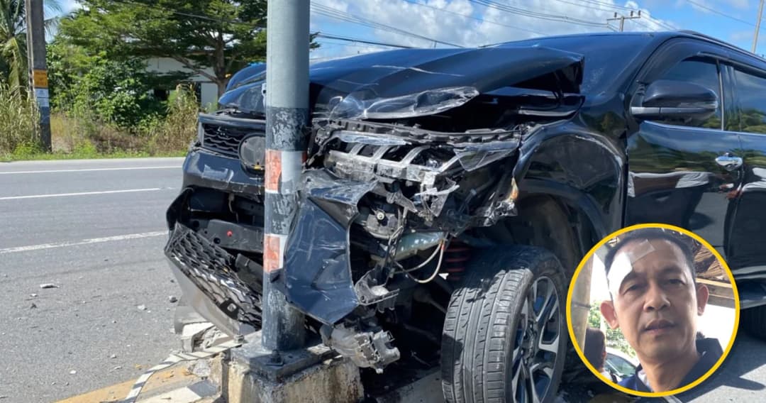 ‘สัณหพจน์’ ส.ส.นครศรีธรรมราช พปชร. เกิดอุบัติเหตุรถชน ขณะลงพื้นที่ปากพนัง