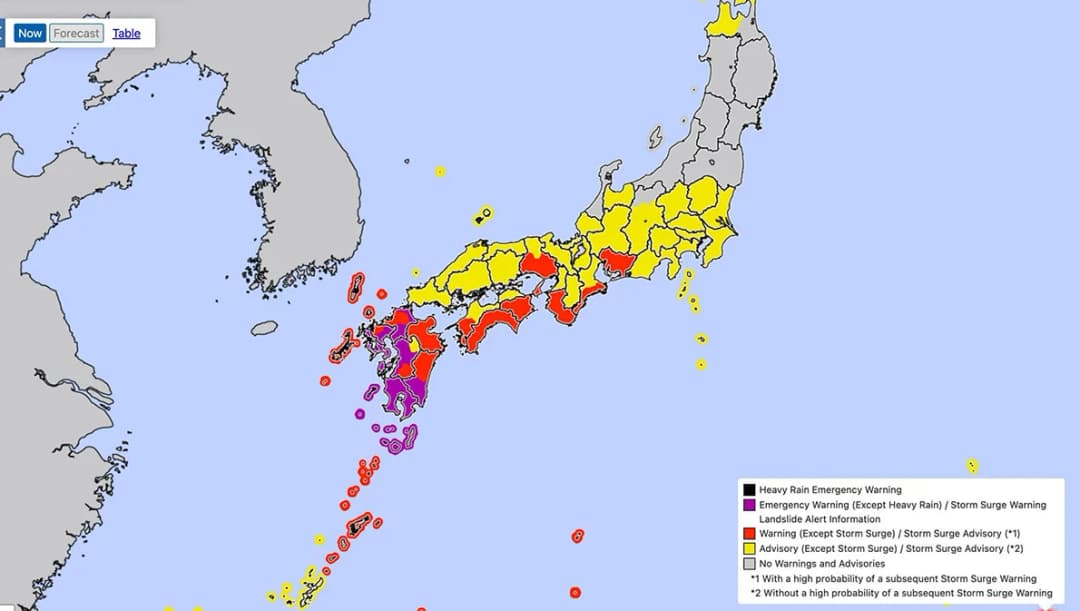 เตือนคนไทยในญี่ปุ่น เฝ้าระวังไต้ฝุ่นหมายเลข 14