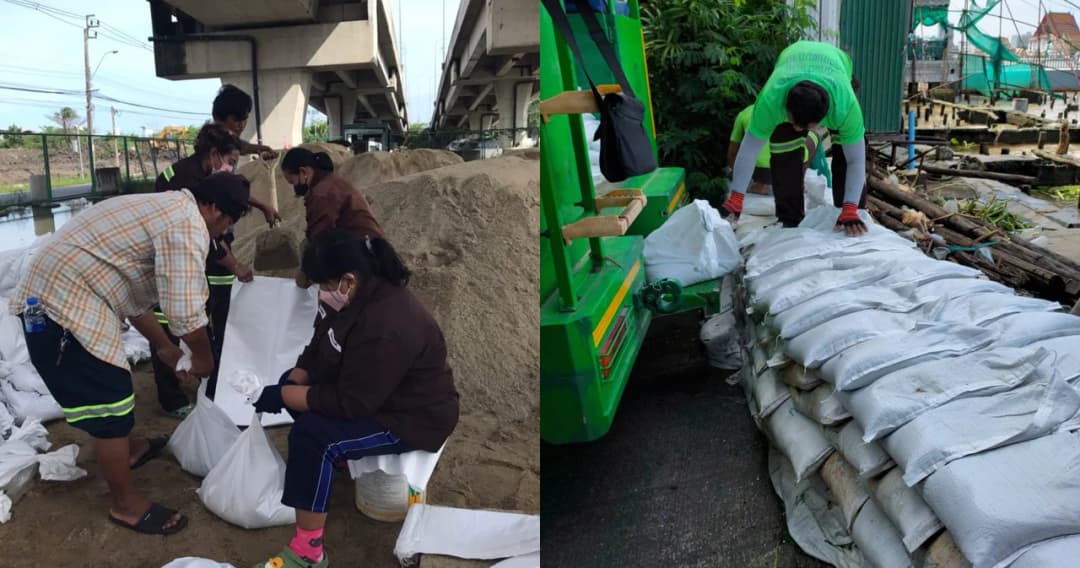 กทม. พร้อมรับพายุโนรู เตรียมกระสอบทราย 2.5 ล้านใบ สร้างแนวป้องกันน้ำท่วม