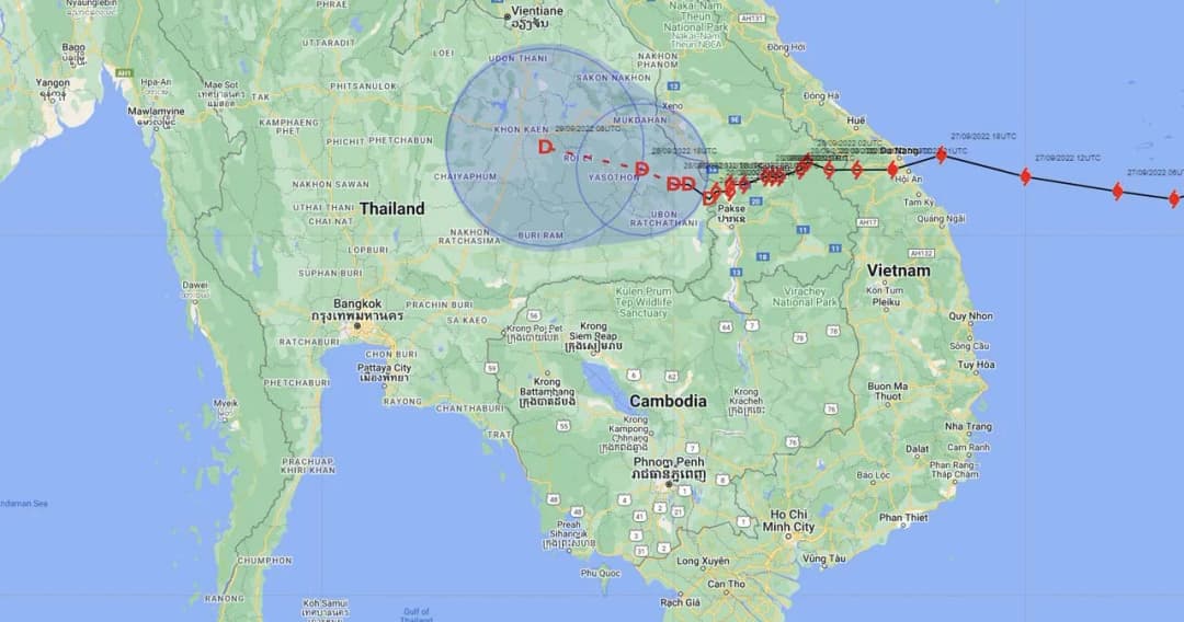 ประกาศกรมอุตุฯ ฉ.16 ติดตาม ‘พายุโนรู’ ร่วมกับมรสุม ทำฝนตกหนักเกือบทั่วไทย ‘อีสาน’ มีลมแรงด้วย