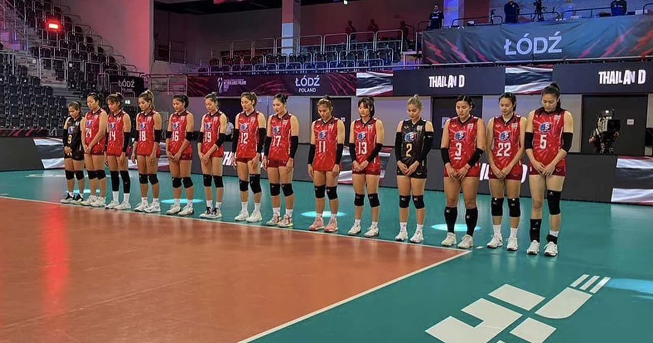 ไว้อาลัยเหตุกราดยิงหนองบัวลำภู ก่อนเกมไทย-เซอร์เบีย วอลเลย์บอลหญิงชิงแชมป์โลก
