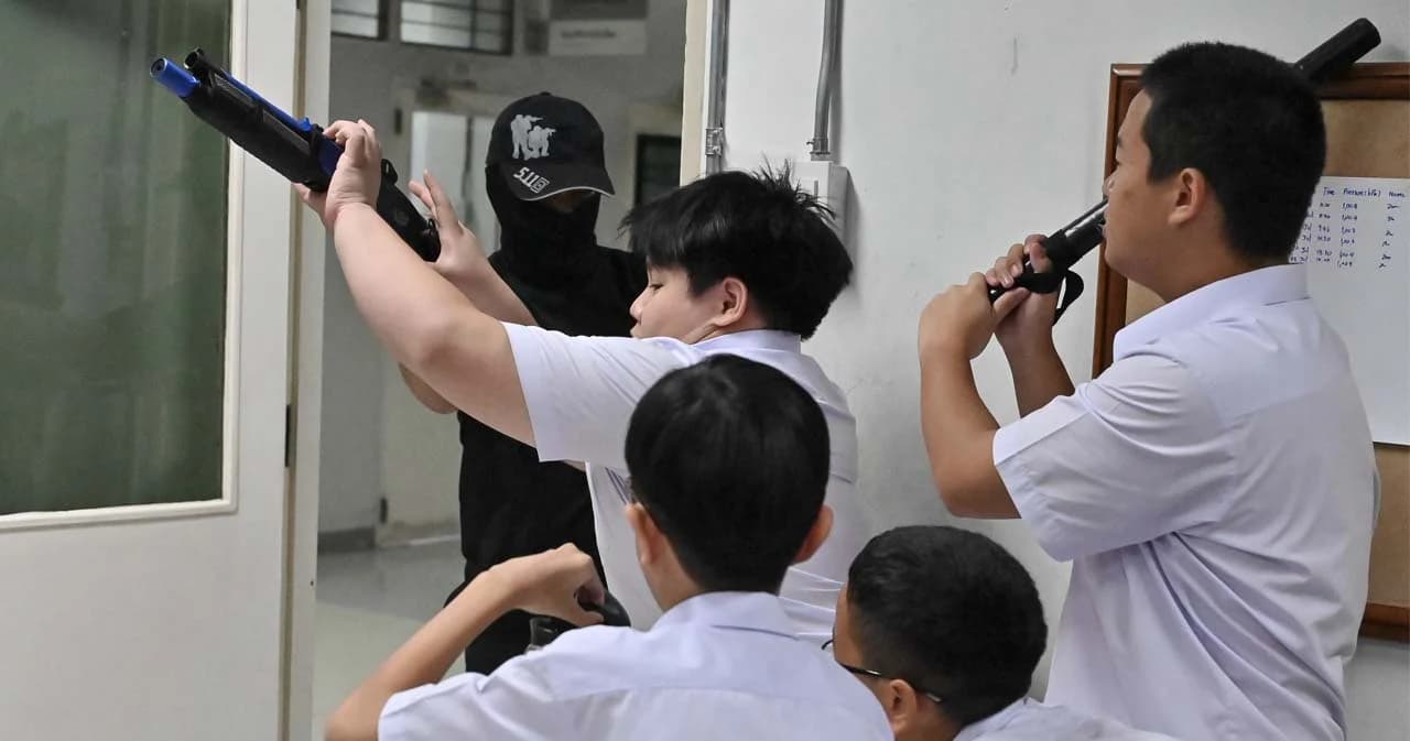 ซ้อมเอาตัวรอดจากเหตุกราดยิง