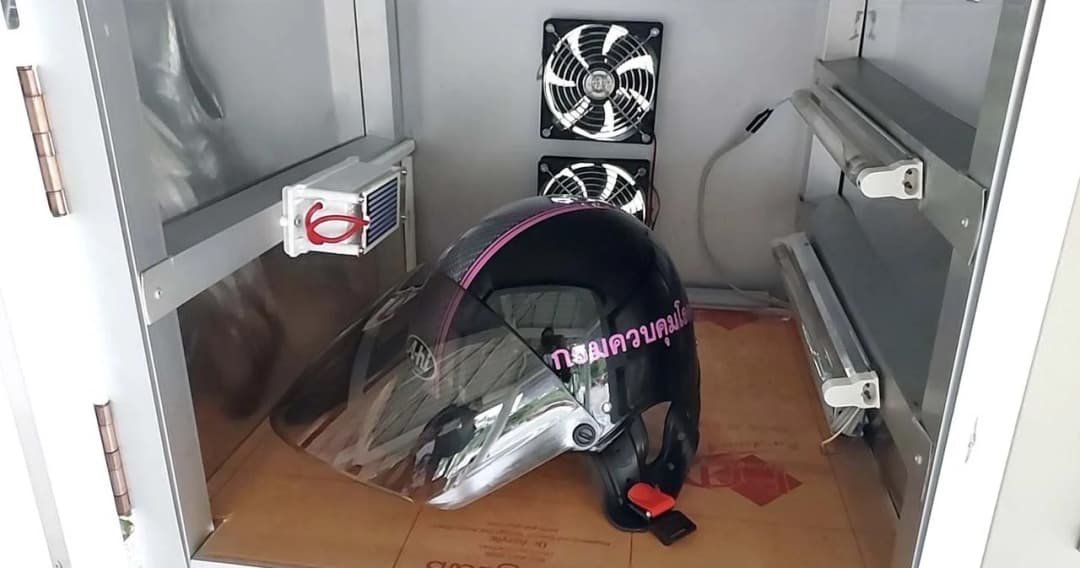 ‘เครื่องฆ่าเชื้อหมวกกันน็อคโอโซน’ ฝีมือนักศึกษาไทย หนุนสวมหมวกกันน็อคเพิ่มขึ้น