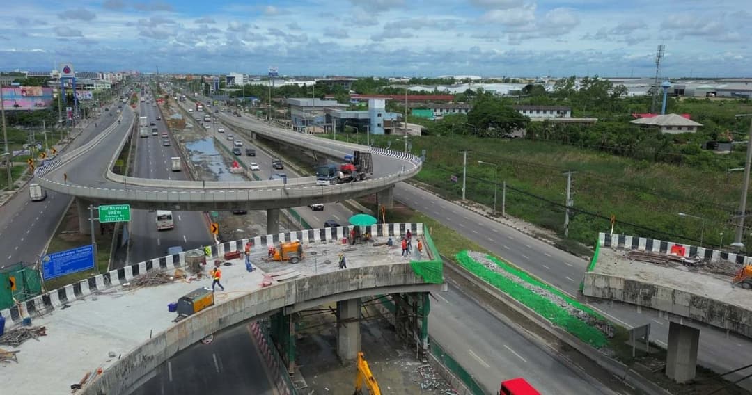 กรมทางหลวง แจ้งปิดเบี่ยงจราจร บนถนนพระราม 2 กม.34 ซ่อมแซมสะพานกลับรถ 