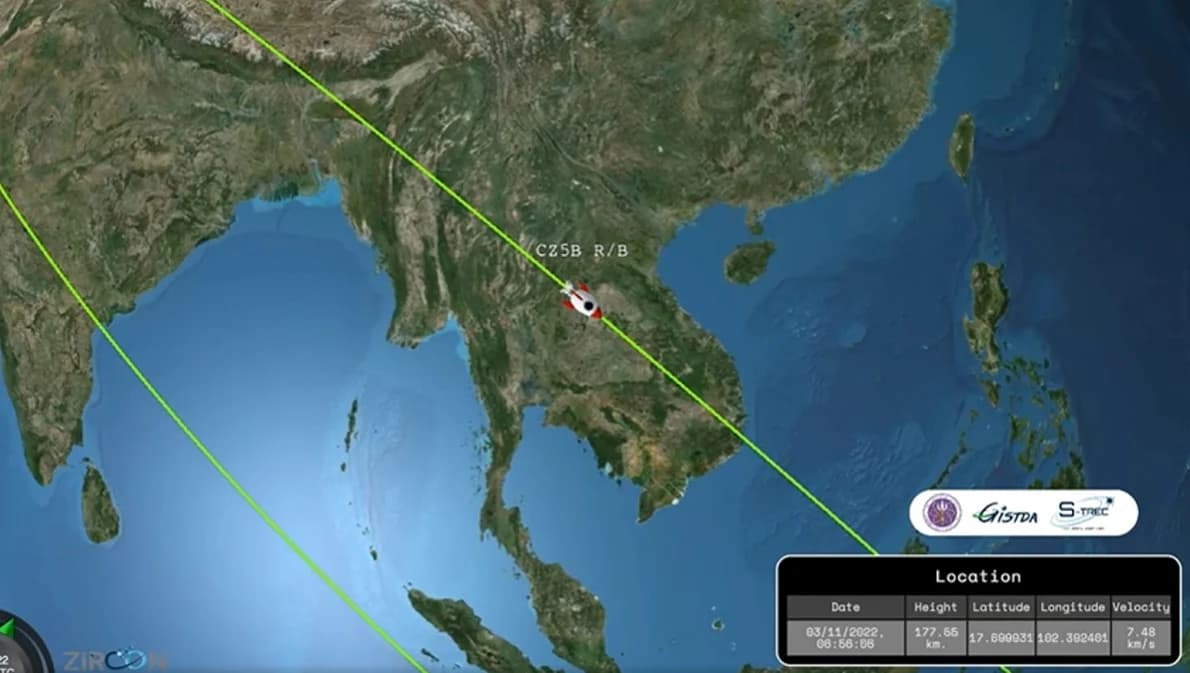 GISTDA เตือน ‘ชิ้นส่วนจรวด’ จะตกสู่พื้นโลก 5 พ.ย.นี้