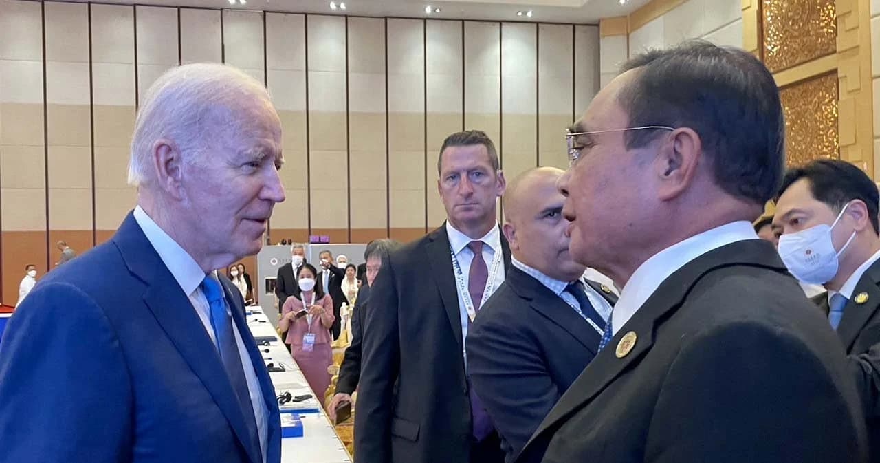 ‘พล.อ.ประยุทธ์’ ทักทาย ‘โจ ไบเดน’ ในที่ประชุมสุดยอดอาเซียน-สหรัฐฯ เสนอ 3 ประเด็นกระชับความเป็นหุ้นส่วน