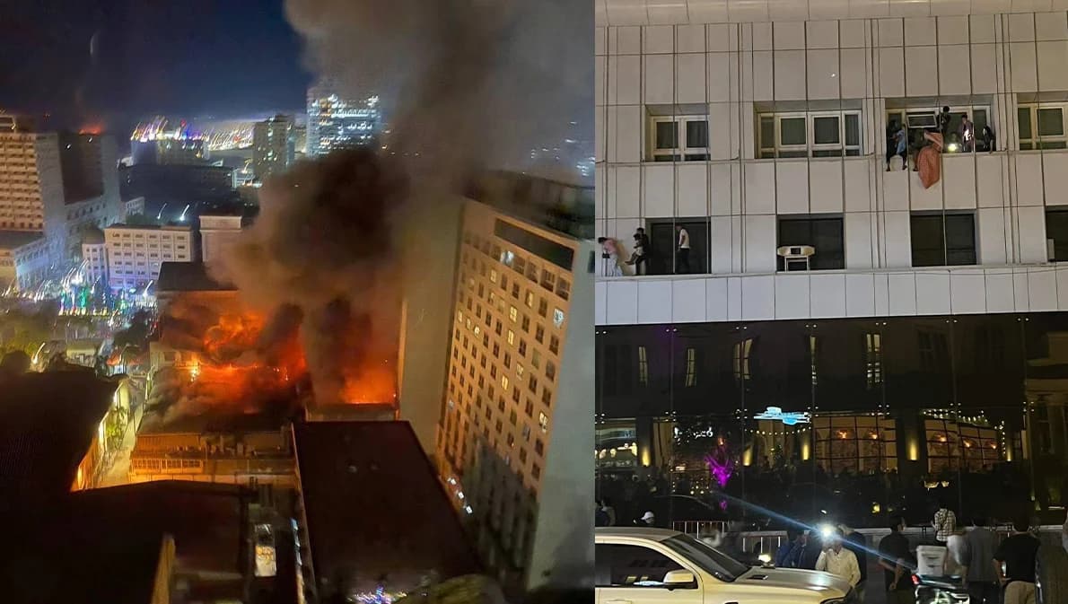 ไฟไหม้กาสิโนในปอยเปต 2 ชม.ดับไฟไม่ได้ พบคนไทยติดค้างจำนวนมาก