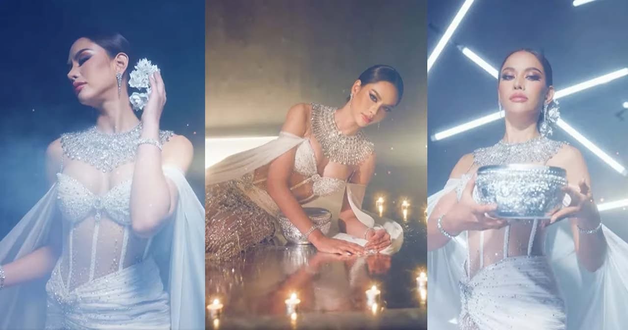 ‘แอนนาเสือ’ เปิดตัวชุดประจำชาติไทย ‘สงกรานต์เทวี’ สู้ศึก Miss Universe 2022