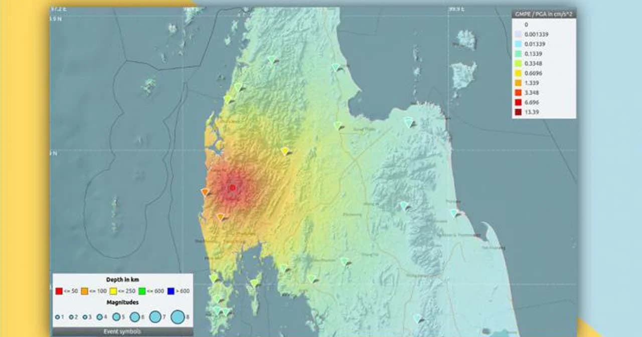 เกิดแผ่นดินไหว ขนาด 3.7 เขย่า ต.ท่านา อ.กะปง จ.พังงา ประชาชนรับรู้ถึงแรงสั่นไหว