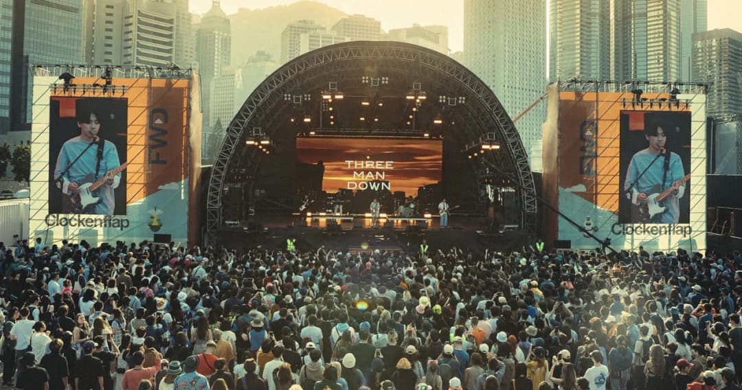 บรรยากาศ Three Man Down บนเทศกาลดนตรีระดับโลก ‘Clockenflap’ ที่ฮ่องกง