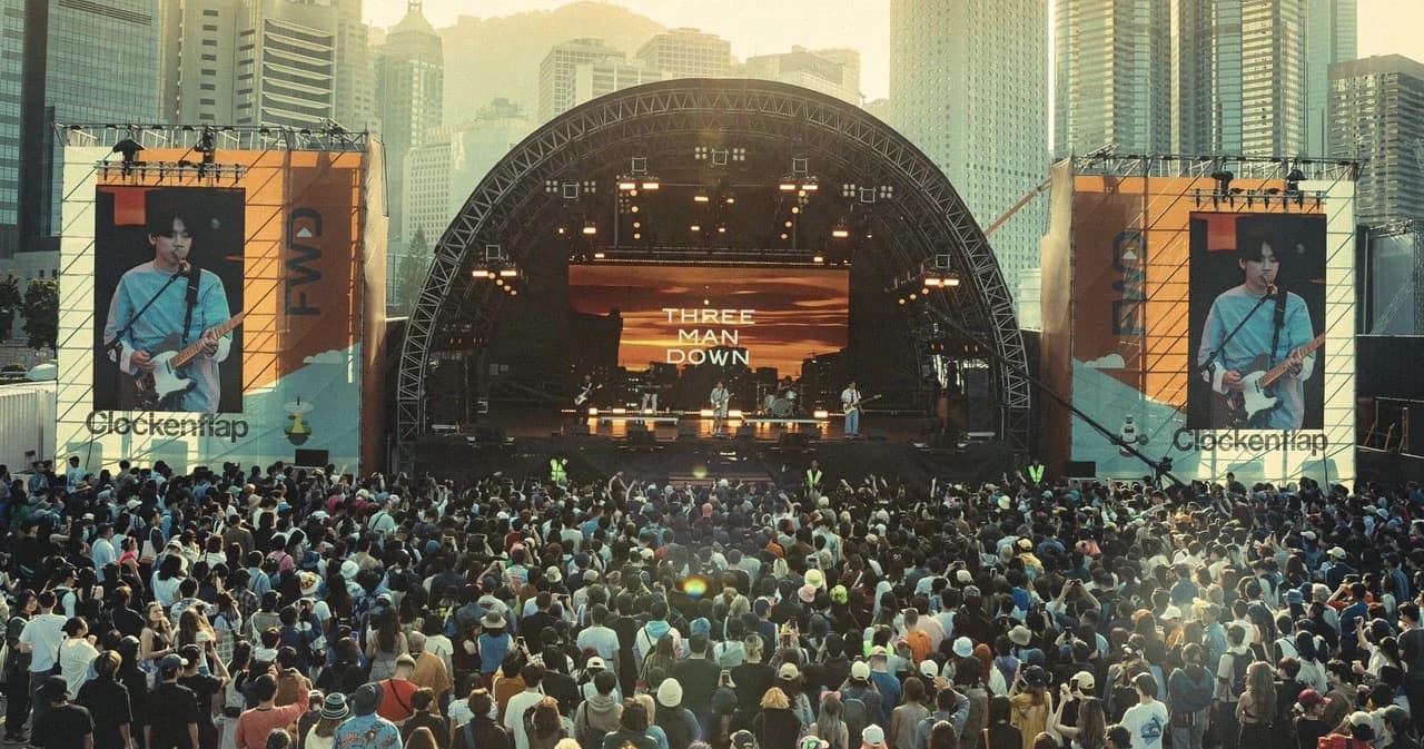 บรรยากาศ Three Man Down บนเทศกาลดนตรีระดับโลก ‘Clockenflap’ ที่ฮ่องกง