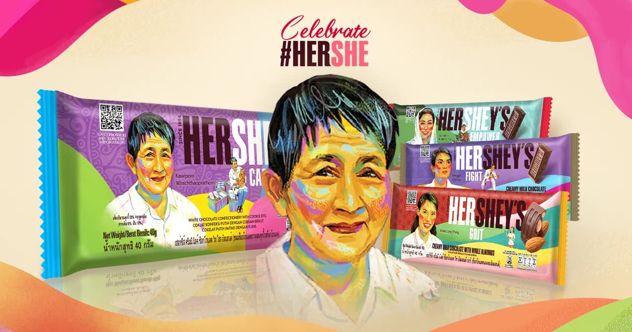 รู้จัก #HerShe แคมเปญเปลี่ยนแพ็คเกจเฮอร์ชีส์ เป็นพื้นที่สร้างแรงบันดาลใจให้ผู้หญิงทั่วโลก