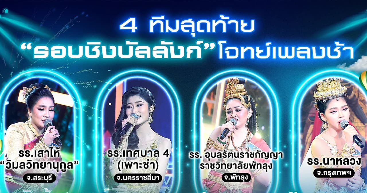 ‘ชิงช้าสวรรค์ 2023’ เปิด 4 โรงเรียนสุดท้ายที่เข้าสู่รอบรองชนะเลิศ ‘ชิงบัลลังก์’