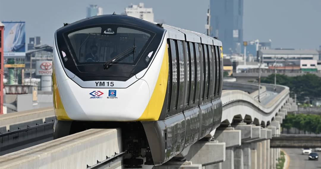 ประมวลภาพ ‘รถไฟฟ้าสายสีเหลือง’ พร้อมเปิดทดสอบการให้บริการฟรี 13 สถานี วันแรก 3 มิ.ย.นี้