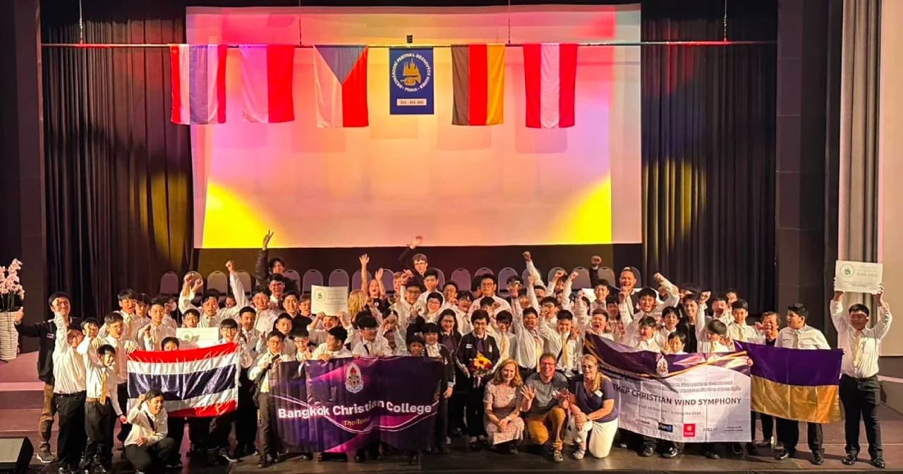 วงดุริยางค์ โรงเรียนกรุงเทพคริสเตียนวิทยาลัย คว้า 4 รางวัล ประกวดวงดุริยางค์นั่งบรรเลงระดับนานาชาติ