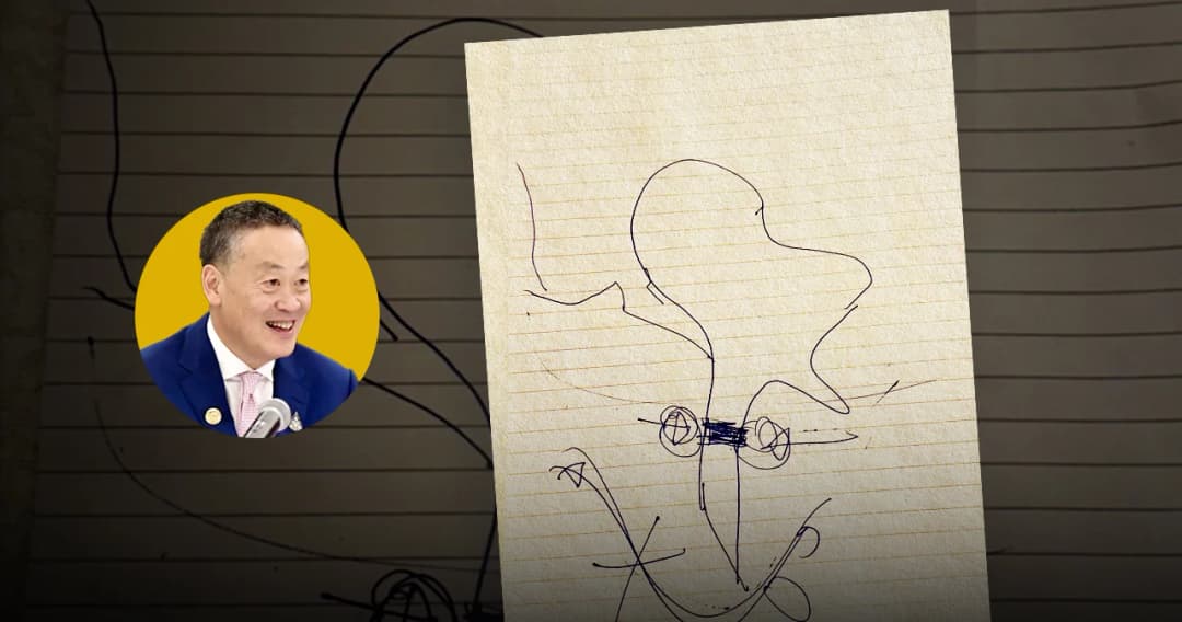 ‘เศรษฐา’ โชว์ภาพวาด สื่อสารกับผู้ประกอบการรถไฟในจีน ให้เข้าใจโครงการ ‘แลนด์บริดจ์’