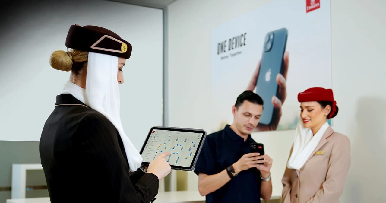 ‘เอมิเรตส์’ ปรับโฉมบริการบนเครื่อง แจก iPhone – iPad ให้พนักงาน 20,000 คน
