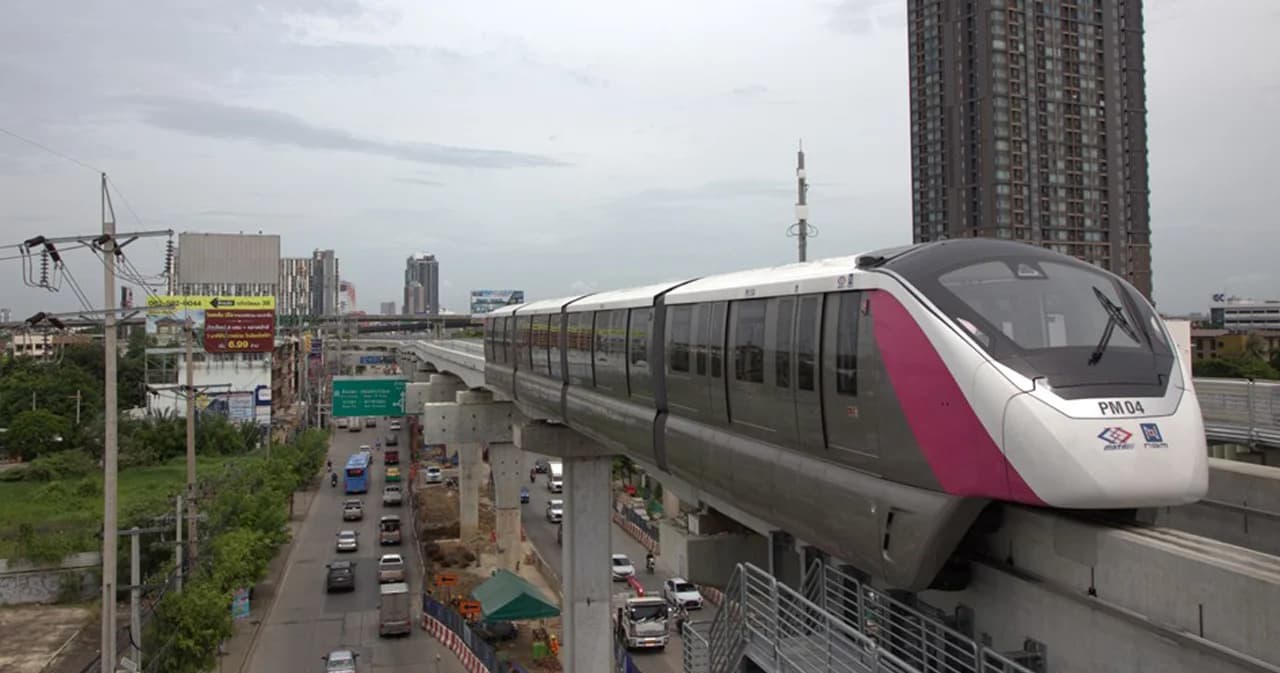 รถไฟฟ้าสายสีชมพู 30 สถานี เปิดทดลองนั่งฟรี 21 พ.ย.นี้