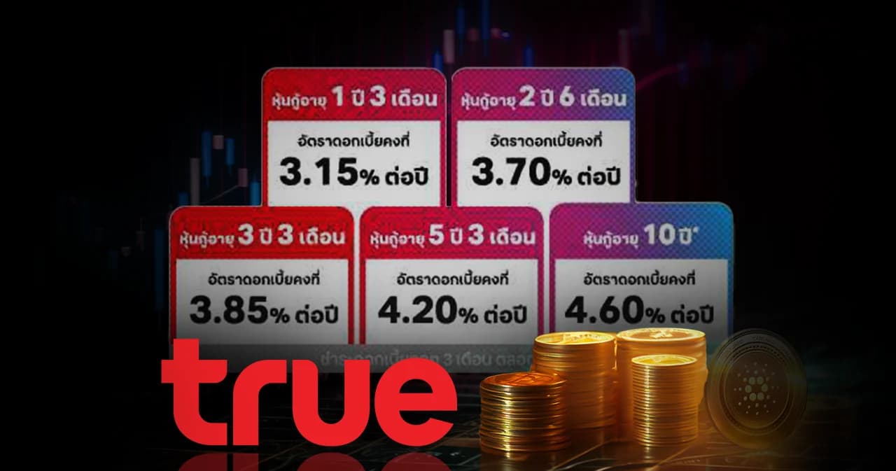 หุ้นกู้ ‘ทรู คอร์ปอเรชั่น’ เคาะดอกเบี้ย 3.15-4.60% คาดเปิดจองซื้อ 26-30 ม.ค.นี้