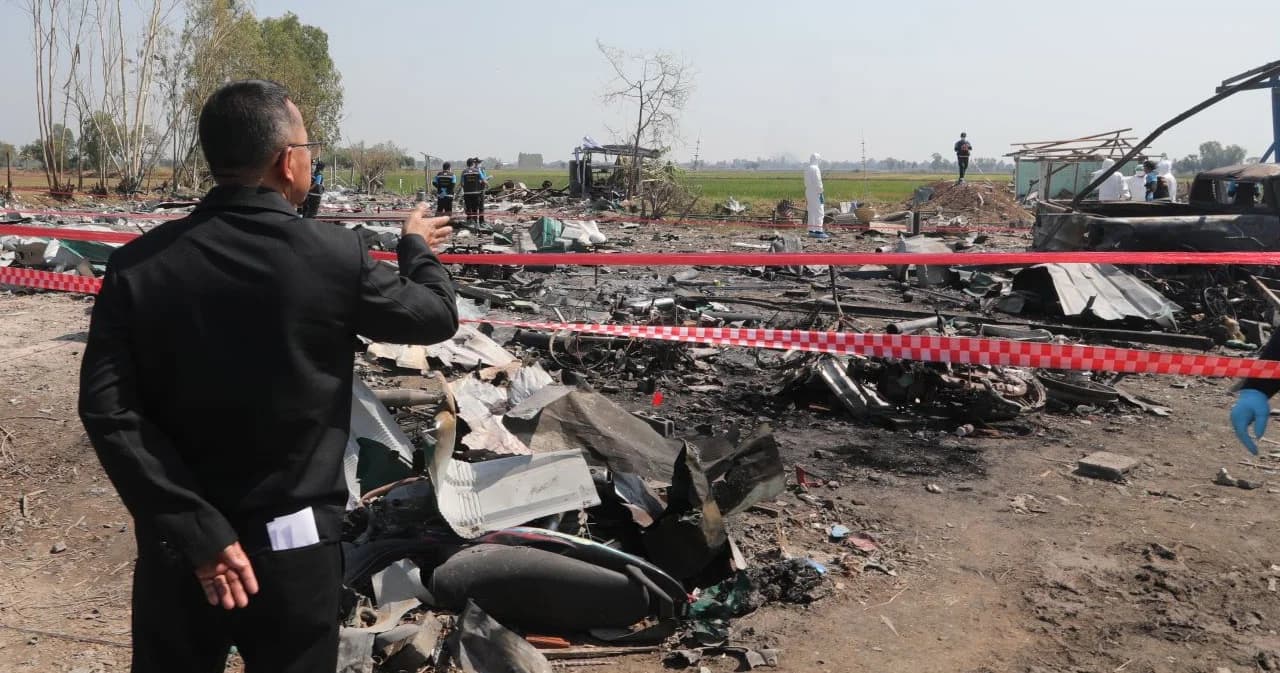 ‘สมศักดิ์’ ตรวจโรงงานพลุระเบิด เผยสาเหตุจาก ‘สารโพแทสเซียมคลอเรต’ พรุ่งนี้นัดถกแก้ปัญหาระยะยาว