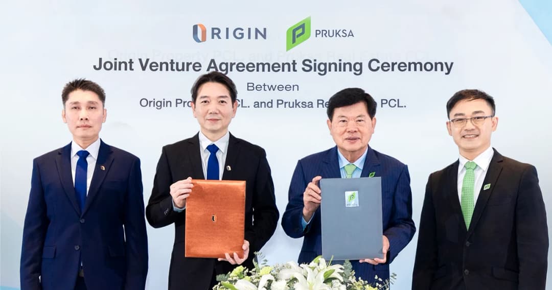 2 อสังหาฯ ใหญ่ ‘พฤกษา-ออริจิ้น’ จับมือ ร่วมทุน 3 โปรเจกต์  โรงแรม-คอนโด-บ้านเดี่ยว รวม 8,700 ล้าน