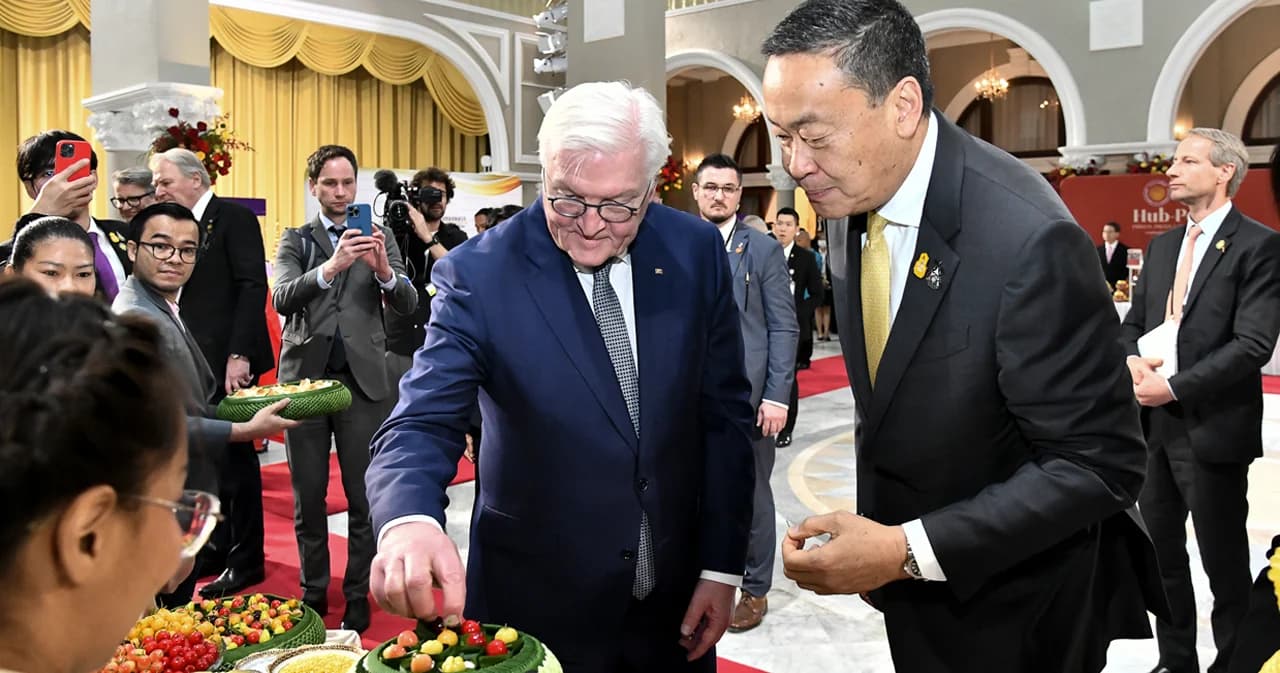 'เศรษฐา' ต้อนรับ 'ปธน.เยอรมนี' หารือเอกชน นำเสนอข้อมูล 'แลนด์บริดจ์'