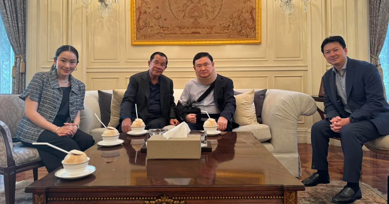 ‘ฮุน เซน’ โพสต์ภาพเยี่ยม ‘ทักษิณ’ ชวน ‘อุ๊งอิ๊ง’ ไปกัมพูชา 14-15 มี.ค. นี้