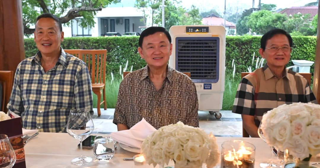 นายกฯ ‘เศรษฐา’ ร่วมโต๊ะงานเลี้ยงต้อนรับ ‘ทักษิณ’ กลับบ้าน สมชาย-เยาวภา เป็นเจ้าภาพสุดชื่นมื่น