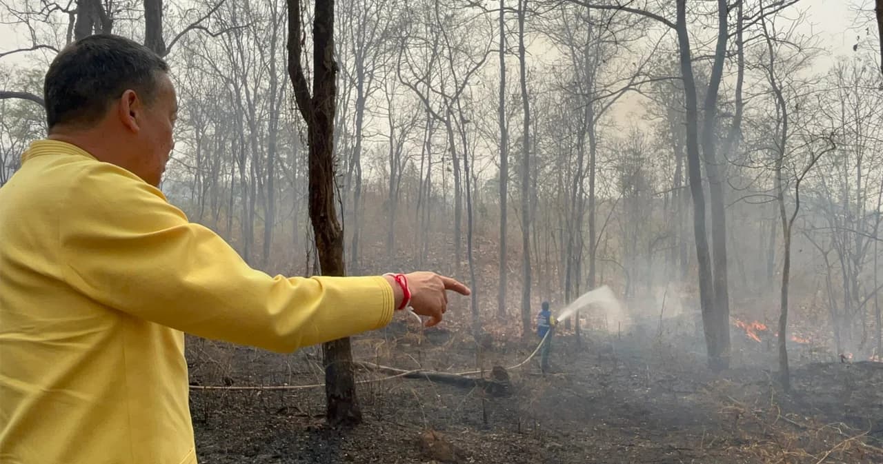 ‘เศรษฐา’ ดูไฟป่าระหว่างทาง คาดเกิดจากทิ้งก้นบุหรี่ไม่ใช่เผาป่า สั่งดูแลค่าทำงานล่วงเวลาเจ้าหน้าที่