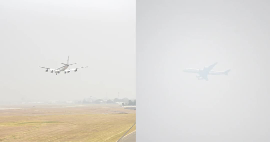 เผยภาพเครื่องบิน DC-8 ของนาซา บินโฉบฝุ่นหนาทึบ ที่สนามบินเชียงใหม่ เพื่อเก็บข้อมูลวิจัยปัญหา ฝุ่น PM 2.5