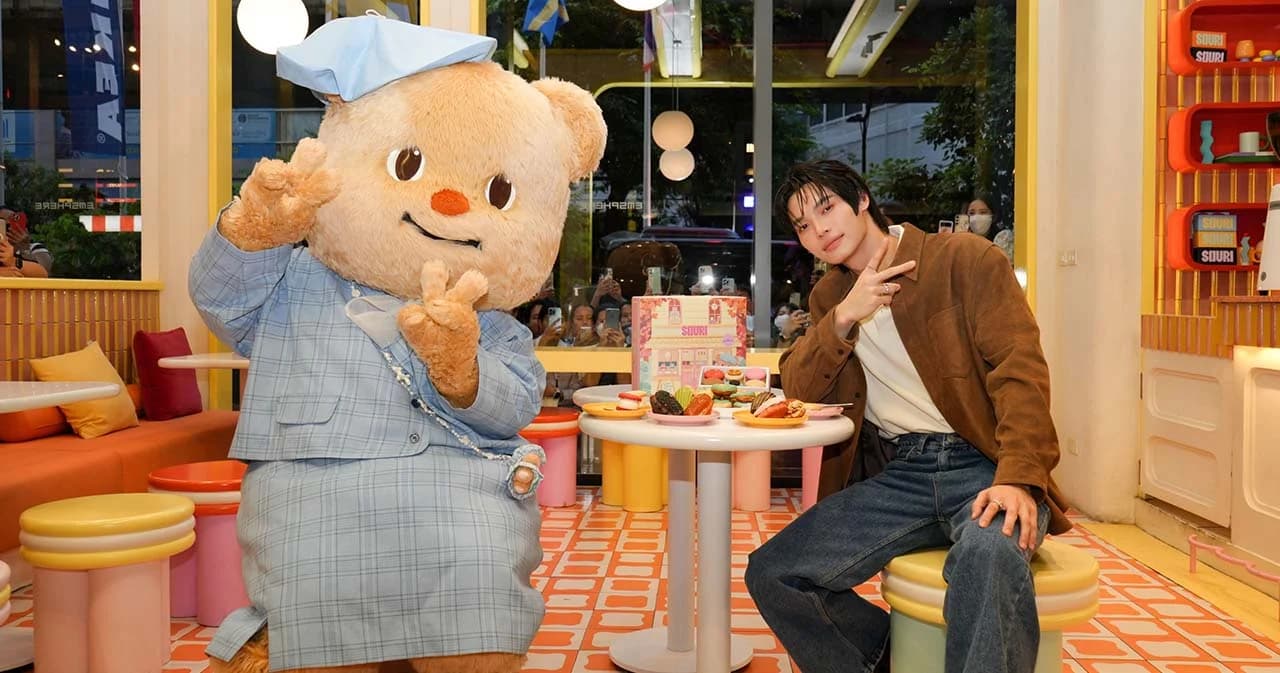 ‘วิน’ ควงคู่สาวน้อยสุดคิ้ว ‘น้องหมีเนย’ เปิดตัว SOURI x Butterbear