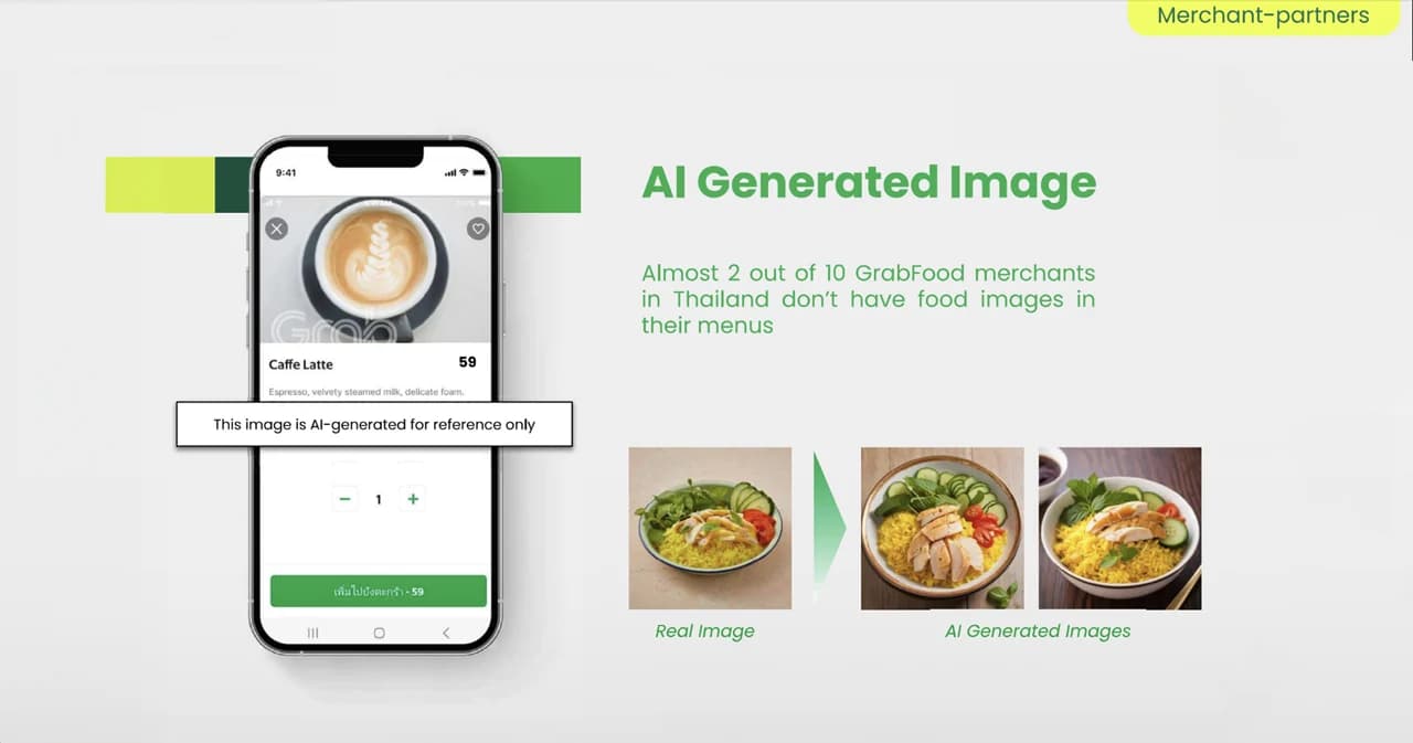 Grab เริ่มทดสอบใช้ AI ช่วยร้านเล็กๆ อากง-อาม่า ทำภาพเมนูอาหารแบบตรงปก ไม่จกตาคนซื้อ