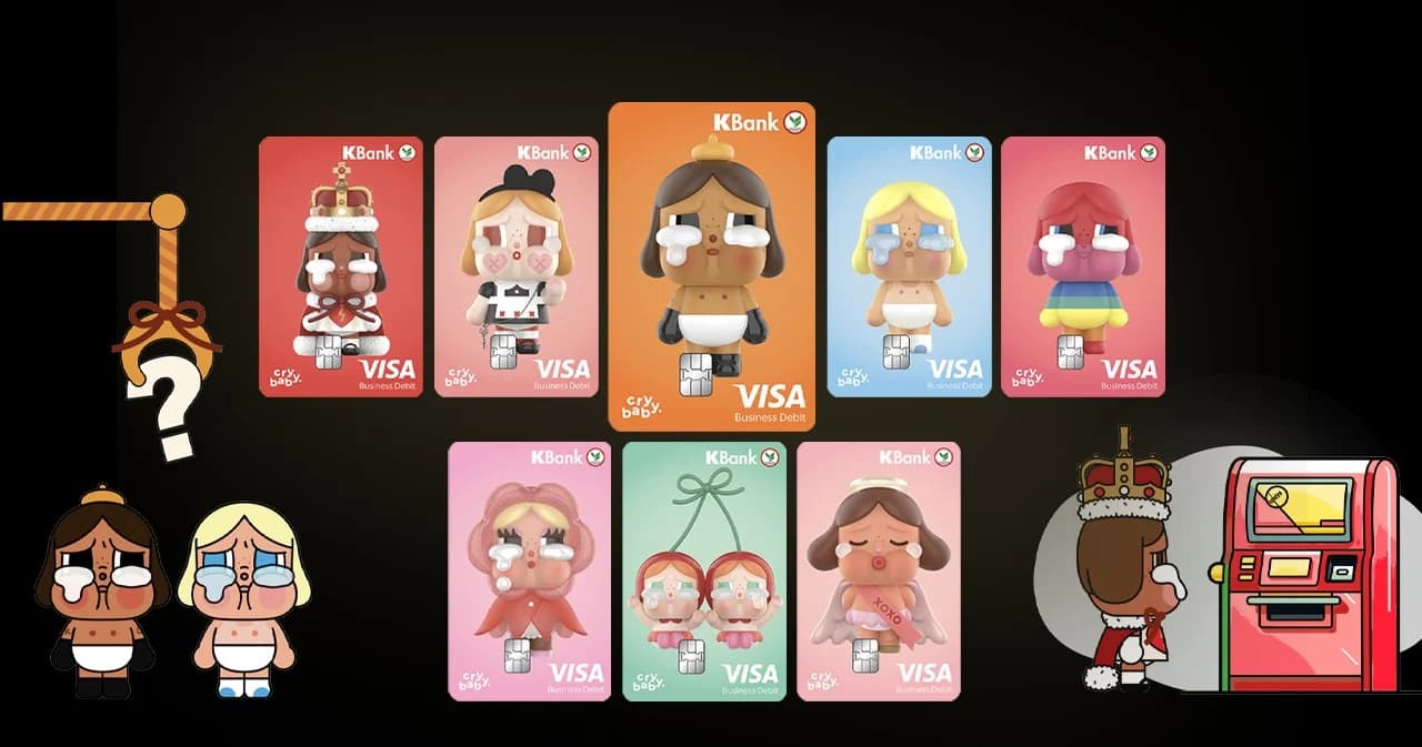 KBank x POP MART เสิร์ฟกล่องจุ่มบัตรเดบิตลาย CRYBABY